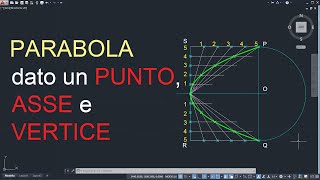 Disegnare una PARABOLA con AutoCAD dato un suo PUNTO lASSE e il VERTICE [upl. by Hertzog558]