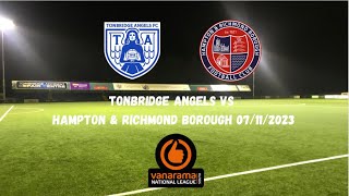 COMPETITIVE GOALLESS DRAW  Tonbridge Angels 00 Hampton amp Richmond Borough 07112023 [upl. by Kain]