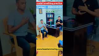 Stammering cure exercise Costal breathing practice for stammering treatment  Healstammering [upl. by Esirehc]