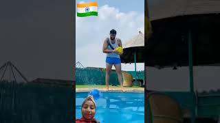 Swimming skeels compitition comedy funny fun swimming memes challenge dushyantkukreja prank [upl. by Lathrop974]