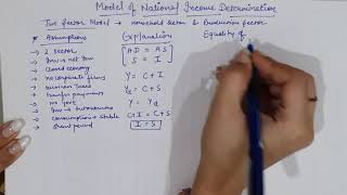 Two Sector Model of National Income Determination Simple Description [upl. by Josee]