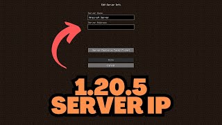 Minecraft 1205 Server IP Address [upl. by Dnartreb]