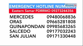 Balitang Bisdak Emergency Hotlines Bagyong Pepito [upl. by Sadirah]