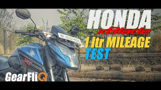 Honda xBlade  1Ltr Mileage Test  In Hindi  GearFliQ [upl. by Nuli]