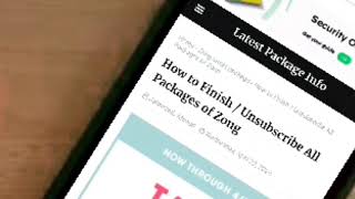 How to unsubscribe Zong All Packages  Zong unsubscribe Code [upl. by Ayanal]