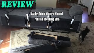 Ashley Tulen Modern Manual Pull Tab Reclining Sofa  Review 2024 [upl. by Catarina138]