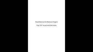 Vocal Warmup for Baritone Singers Arpeggio Octave Major G2 to G4 [upl. by Turner]