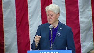 Former President Bill Clinton campaigns for Harris in Muskegon Heights [upl. by Hachman]