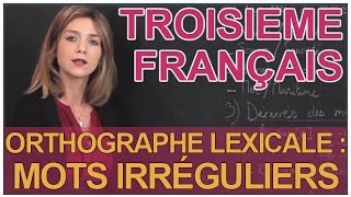 Orthographe lexicale  mots irréguliers  Français 3e  Les Bons Profs [upl. by Aihseym]