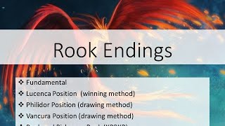 Endgame Series Part 5 Rook Endings [upl. by Akemeuwkuhc]