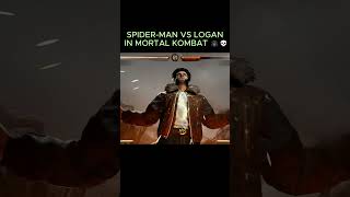 SpiderMan vs Logan Wolverine in Mortal Kombat 🕷️💀 shorts mk1 [upl. by Kone]