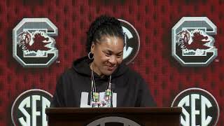 South Carolina Coach Dawn Staley SEC Media Day [upl. by Novaj]