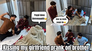 Kissing my Girlfriend Prank on Brother gone Wrong😰 Prank on Zeeshan  kiss dona  AALTU FALTU [upl. by Sammy180]