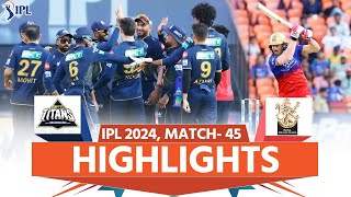 GT vs RCB IPL 2024 Highlights Gujarat Titans vs Royal Challengers Bengaluru  full Match Highlights [upl. by Ardnasak412]