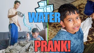 POURING ICE WATER ON BROTHER  PRANK  HE GOT MAD 😡🤣  VelBros Tamil [upl. by Meletius86]