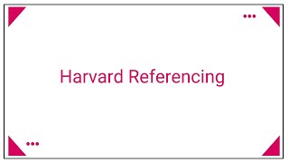 Harvard Referencing [upl. by Nahrut395]