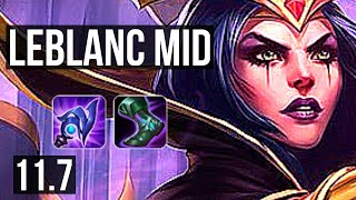 LEBLANC vs LILLIA MID  705 Godlike  EUW Master  v117 [upl. by Anastasius]