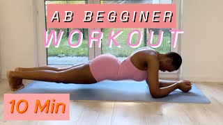 10 MIN BEGINNER AB WORKOUT  No Equipment At Home [upl. by Lucic]