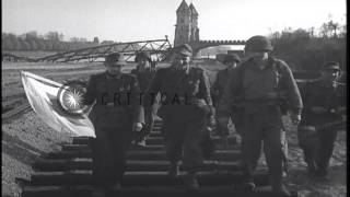 General Generalleutnant Dittmar formally surrenders to US soldiers in MagdeburgHD Stock Footage [upl. by Air]