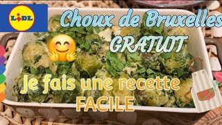 🥰 CHOUX DE BRUXELLES 😉 RECETTE RAPIDE ET FACILE 🥰 lidl recettefacile [upl. by Kcirrag]