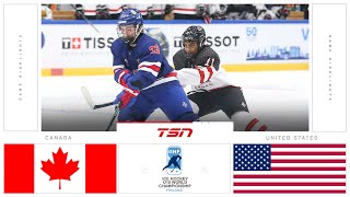 USA vs Canada FULL HIGHLIGHTS  2024 U18 Mens Worlds [upl. by Cullie732]