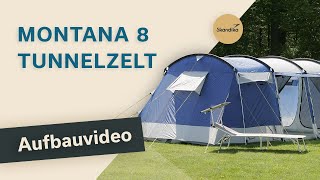 Skandika Montana 8 Tunnelzelt  Aufbau Video  Für alle Tunnelzelte mit seitlichen Stahlstangen [upl. by Jamnis]