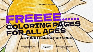 120 Free Coloring Pages for All Ages Print or Color in Procreate coloringbook coloringbook [upl. by Neelon]