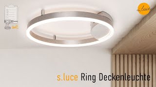 sluce Ring Deckenleuchte  MontageVideo [upl. by Shandy]