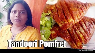 Tandoori Fish  Tandoori Pomfret  தந்தூரி வௌவால் மீன் [upl. by Fante]