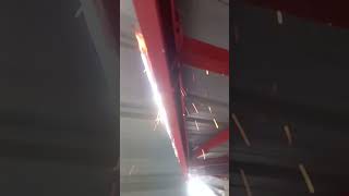 CUTTING LONG SPAN ROOF asmr asmrsounds grinding welding roofing [upl. by Viki]