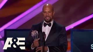 Common and John Legend Win Best Song  2015 Critics Choice Movie Awards  AampE [upl. by Eellehs]