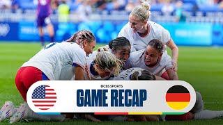 USWNT defeats Germany 10 advances to Gold Medal Match at Olympics  CBS Sports [upl. by Yetty263]