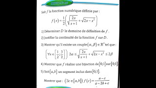 Limite et continuité 2 bac SM Ex 69 page 60 Almoufid [upl. by Perreault798]