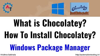 1 What is Chocolatey  How To Install Chocolatey  How To Install Notepad from Command Prompt [upl. by Nnor79]