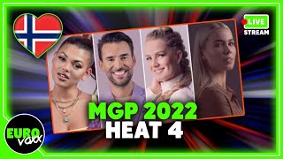 MGP 2022 HEAT 4 RESULTS REACTION  Norway Eurovision 2022 [upl. by Bigelow]