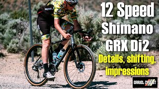 NEW Shimano GRX Di2 12Speed Details Shifting amp Impressions [upl. by Onairot894]