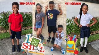 FIRST DAY BACK TO SCHOOL FOR AHVI AND QJ 📚FAMILY VLOG [upl. by Clayborne]