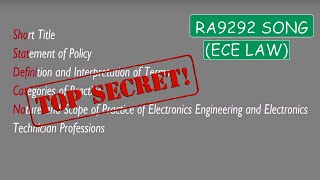 RA9292 Song for ECE and ECT for Board Exam Takers by WPYS [upl. by Lundgren407]