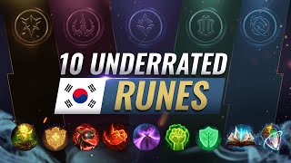 10 EXTREMELY Underrated Builds amp Runes ONLY KOREANS ABUSE  League of Legends Season 10 [upl. by Ennayoj793]