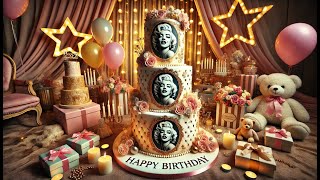 🎉 🎊 🎁Happy Birthday to you MARILYN MONROE congratulates you 🎶🎂 🥳 [upl. by Nani736]