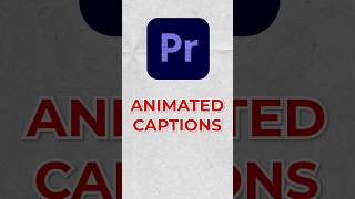 How to Create Animated Captions in Premiere Pro – StepbyStep Solution premiereproshorts [upl. by Okihcim]