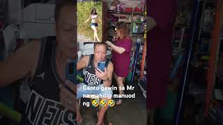 Ganto gawin sa Mr pag mahilig manuod ng 🤣🤣🤣 funny husbandwifecomedy [upl. by Debarath225]