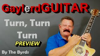 Turn Turn Turn The Byrds Acoustic Guitar Lesson PREVIEW [upl. by Hagep903]