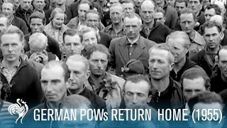 WWII German Prisoners Return Home 1955  British Pathé [upl. by Mack]