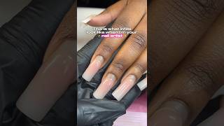 I got an infill 😍 nails nailicious nailtech nailinspo shortnails nailtechnician longnails [upl. by Akirea]