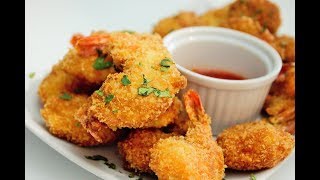 CREVETTES PANÉES AU PANKO Par QUELLERECETTE [upl. by Kerin]