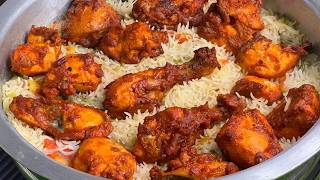 Fried Chicken Pulao Recipe  Dawat Special Quick Fried Chicken Pulao Platter  Chicken Pulao [upl. by Mattox]