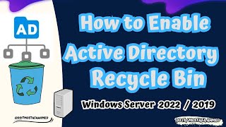 How to Enable Active Directory Recycle Bin  Windows Server 2022  2019 [upl. by Rorie]