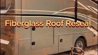 Resealing RV Fiberglass Roof [upl. by Aklim]