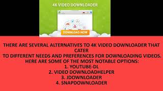 SEVERAL ALTERNATIVES TO 4K VIDEO DOWNLOADER [upl. by Fabron450]